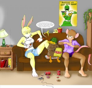 Rating: Safe Score: 0 Tags: anas anatid anseriform anthro avian beverage bird bottomwear breasts brown_body brown_fur clothing dabbling_duck denike duck e621 eyewear female food fur furniture glasses group hoodie humor lagomorph lamp leporid male mallard mammal melee_weapon mouse murid murine nintendo nunchaku rabbit rodent shirt shorts sitting soda sofa tail tank_top topwear weapon yellow_body yellow_fur User: bunchy7s