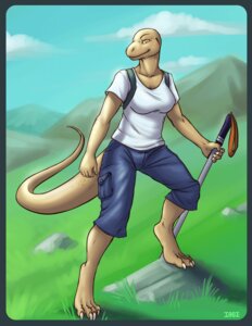 Rating: Safe Score: 0 Tags: 2011 4_toes 5_fingers anthro backpack barefoot blue_bottomwear blue_clothing blue_shorts bottomwear breasts brown_body brown_skin claws clothing cloud digital_media_(artwork) digitigrade e621 feet female fingers hiking iggi jenny_(slither) lizard looking_at_viewer mountain non-mammal_breasts outside reptile scalie shirt shorts sky solo tail toes topwear trekking_pole white_clothing white_shirt white_topwear yellow_eyes User: bunchy7s Rating: Safe Score: 0 Tags: 2011 4_toes 5_fingers anthro backpack barefoot blue_bottomwear blue_clothing blue_shorts bottomwear breasts brown_body brown_skin claws clothing cloud digital_media_(artwork) digitigrade e621 feet female fingers hiking iggi jenny_(slither) lizard looking_at_viewer mountain non-mammal_breasts outside reptile scalie shirt shorts sky solo tail toes topwear trekking_pole white_clothing white_shirt white_topwear yellow_eyes User: bunchy7s