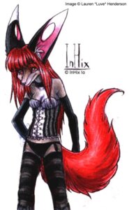 Rating: Safe Score: 0 Tags: alternative_fashion anthro big_ears breasts brown_body brown_fur canid canine cleavage clothed clothing collar corset e621 ear_piercing english_text female fox front_view fur gauged_ear glamfur goth hair inhix inner_ear_fluff lauren_henderson legwear lingerie louvelex mammal panties piercing pink_eyes red_body red_fur red_hair simple_background solo stockings tail text topwear tuft underwear white_background User: bunchy7s