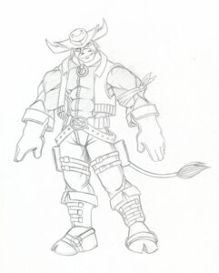 Rating: Safe Score: 0 Tags: anthro biped bovid bovine cattle clothing e621 gloves grin handwear hooves horn looking_at_viewer male mammal marshal_moo_montana monochrome muscular muscular_anthro muscular_male sketch smile solo standing tail tkc2021 wild_west_c.o.w.-boys_of_moo_mesa User: bunchy7s
