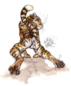 Rating: Explicit Score: 0 Tags: all_fours anthro anus balls blotch feline fur furry hindpaw looking_at_viewer male male_only presenting raised_tail rule34 solo tail tiger User: bunchy7s