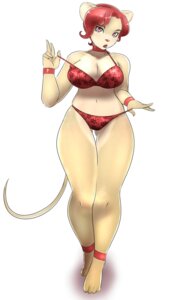 Rating: Safe Score: 0 Tags: 2014 anthro big_breasts biped bra breasts butt butt_from_the_front cleavage clothed clothing collar e621 feet female hair hi_res hindpaw lingerie lips looking_at_viewer mammal mouse murid murine nails navel panties paws red_eyes red_hair red_lips red_nose rodent sageblk short_hair simple_background solo standing thick_thighs thigh_gap underwear white_background User: bunchy7s