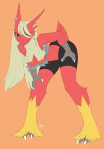 Rating: Safe Score: 0 Tags: anthro anthrofied avian bent_over bird blaziken blonde_hair breasts claws clothing e621 female generation_3_pokemon hair hi_res looking_at_viewer maxi_(sulferdragon) micki nintendo non-mammal_breasts piercing pokemon pokemon_(species) pokemorph pose scuted_arms scutes smile solo User: bunchy7s