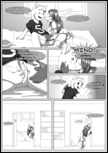 Rating: Questionable Score: 0 Tags: acchan_(arkaid) anthro anthro_on_anthro arkaid bed bedroom_eyes black_border book bookshelf border butt cheek_tuft clothed clothing comic crossdressing crotch_grab dialogue domestic_cat door door_handle doorknob dress duo e621 english_text eye_contact facial_tuft felid feline felis femboy footwear fully_clothed fur furniture greyscale grope hair half-closed_eyes hi_res hybrid inner_ear_fluff inside interspecies japanese_text kissing lagomorph legwear leporid long_hair looking_at_another looking_back male male/male mammal minoru monochrome multiple_scenes narrowed_eyes naughty_face offscreen_character panties pillow rabbit seductive shirt shoes socks speech_bubble tail text text_on_clothing text_on_shirt text_on_topwear the_neon_children the_neon_children:_the_comic topwear tuft underwear unzipping yelling young young_anthro young_male young_on_young User: bunchy7s
