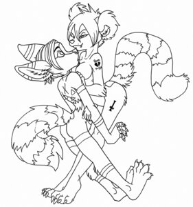 Rating: Questionable Score: 0 Tags: anthro black_and_white breasts butt canid canine duo e621 female fennec_fox fox glamfur kaku_q._spookaboo lemur male mammal monochrome nude primate ring-tailed_lemur strepsirrhine tail tattoo true_fox zeriara zeriara_(character) User: bunchy7s