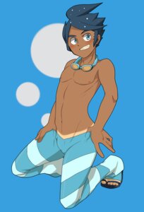 Rating: Questionable Score: 0 Tags: 1boy atochi blue_background color human kneeling male male_only marlon_(pokemon) nipples pokemon rule34 simple_background solo tagme tan tanline topless video_games User: bunchy7s