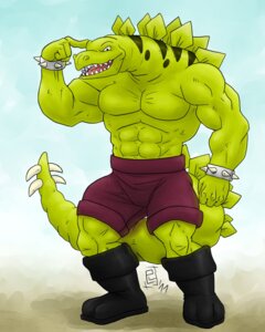Rating: Safe Score: 0 Tags: 2011 4:5 abs anthro athletic biceps big_muscles biped black_clothing black_eyes black_footwear boots bottomwear bracelet clothed clothing digital_media_(artwork) dinosaur e621 extreme_dinosaurs fangs fb1907 flexing footwear green_body green_skin grin hi_res horn jewelry knee_boots knee_highs legwear looking_at_viewer male markings muscular muscular_anthro muscular_male open_mouth ornithischian pecs pose prehistoric_species red_bottomwear red_clothing reptile scales scalie shoes shorts smile solo spiked_tail spikes spikes_(anatomy) standing stegosaurian stegosaurus stegz stripes tail teeth thagomizer thyreophoran tongue topless wristband User: bunchy7s