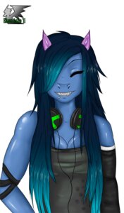Rating: Safe Score: 0 Tags: 2011 anthro blue_body blue_hair blue_skin breasts dragon e621 electronics eliana-asato ena_(eliana) facial_piercing female hair headphones horn long_hair mythological_creature mythological_scalie mythology non-mammal_breasts piercing purple_horn scalie smile solo User: bunchy7s