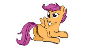 Rating: Explicit Score: 0 Tags: 16:9 anus butt e621 equid equine feathered_wings feathers female feral friendship_is_magic fur genitals hair hasbro jbond lying mammal my_little_pony mythological_creature mythological_equine mythology on_side orange_body orange_feathers orange_fur pegasus purple_hair quadruped scootaloo_(mlp) simple_background solo tail vulva white_background widescreen wings young young_feral User: bunchy7s