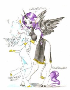 Rating: Questionable Score: 0 Tags: 2003 anthro black_hooves blush breasts clothed clothing colored_pencil_(artwork) deadrabbit duo e621 ear_piercing equid equine feathered_wings feathers female female/female fur hair hooves horn long_hair mammal mythological_creature mythological_equine mythology nude piercing purple_hair question_mark short_hair standing tail traditional_media_(artwork) unicorn wings yellow_hooves User: bunchy7s