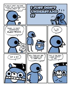 Rating: Safe Score: 0 Tags: 2010 ambiguous_gender anthro avian bear beartato bird book clothing comic dialogue duo e621 education english_text eyewear glasses hat headgear headwear humor mammal nedroid question reginald_(nedroid) speech_bubble text User: bunchy7s