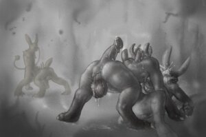 Rating: Explicit Score: 0 Tags: ambiguous_gender anthro backsack balls bodily_fluids butt corruption digital_media_(artwork) drooling e621 erection genitals glistening group lagomorph leporid male male/ambiguous male/male mammal markings monochrome mot nightmare_fuel penis rabbit saliva slime transformation User: bunchy7s