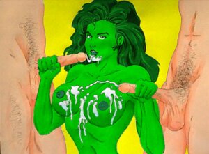 Rating: Explicit Score: 0 Tags: 1girls artist_request avengers big_breasts breasts cum cum_on_breasts cum_on_face cumshot double_handjob female female_focus green_hair green_skin hairy hairy_male handjob hulk_(series) male marvel marvel_comics mmf_threesome nipples nude penis rule34 she-hulk threesome toned toned_female User: bunchy7s