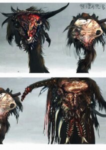 Rating: Questionable Score: 0 Tags: ambiguous_gender blood bodily_fluids bone demon detailed e621 eye_socket fangs flesh flesh_creature gaping_mouth grotesque group gums hairy horn long_neck looking_at_viewer monster multi_eye nightmare_fuel open_mouth photorealism realistic rib_cage shopped simple_background skull teeth third-party_edit tusks unavailable_at_source unknown_artist what User: bunchy7s