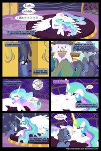 Rating: Safe Score: 0 Tags: 2013 absurd_res bodily_fluids clutterstep_(oc) comic crying cutie_mark detailed_background dialogue door e621 english_text equid equine fan_character feathered_wings feathers female feral friendship_is_magic fur glowing group hair hasbro hi_res horn inside long_hair magic male mammal mlp-silver-quill moon multicolored_hair my_little_pony mythological_creature mythological_equine mythology one_eye_closed open_mouth princess_celestia_(mlp) purple_eyes royalty sky smile star tears text tongue url window winged_unicorn wings User: bunchy7s