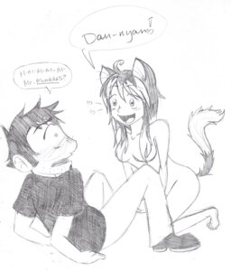 Rating: Explicit Score: 0 Tags: 1boy 1girls blush cat_ears cat_girl cat_tail clothed_male_nude_female dan_(dan_vs) dan_vs. eye_contact fang female hair_censor happy kneeling male male/female mr._mumbles mr._mumbles_(dan_vs) pants pencil_(artwork) rule34 simple_background sketch smile soul_patch speech_bubble stubble t-shirt tagme white_background User: bunchy7s