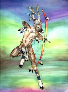 Rating: Safe Score: 0 Tags: abs abstract_background anthro antlers armband arrow_(weapon) barefoot blue_eyes bottomwear bow_(weapon) brown_body brown_fur clothed clothing cloven_hooves deer e621 ear_piercing feathers feet firemaster13 fur hi_res hooves horn legband loincloth male mammal muscular muscular_male navel new_world_deer nipples piercing ranged_weapon reindeer solo tribal weapon User: bunchy7s