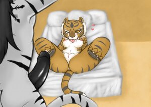 Rating: Explicit Score: 0 Tags: anthro bed bodily_fluids breasts dreamworks duo e621 erection faceless_character faceless_male felid female furniture genital_fluids genitals heart_symbol humanoid_genitalia humanoid_penis kallus kung_fu_panda lying male male/female mammal master_tigress nipples nude on_back pantherine penis plump_labia precum presenting spread_legs spreading tail tiger vulva yellow_eyes User: bunchy7s
