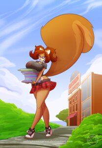 Rating: Safe Score: 0 Tags: 2013 anthro belt big_breasts big_tail biped blue_eyes bottomwear breasts brown_hair building choker clothed clothing cloud e621 eyewear female fluffy fluffy_tail footwear fur glasses hair hi_res jewelry lips long_hair looking_down mammal necklace orange_body orange_fur outside rodent sciurid shoes skirt sky solo tail tree_squirrel walking white_body white_fur wide_hips zaftigbunnypress User: bunchy7s