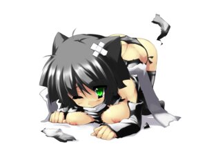 Rating: Explicit Score: 0 Tags: 1girls animal_ears ass ass_cleavage ass_crack bandaid black_hair breasts butt_crack cat_ears female green_eyes kneeling nipples original panties rule34 short_hair side-tie_panties solo straight_hair thighhighs torn_clothes uncensored underwear wazuka_na_shiawase wink User: bunchy7s