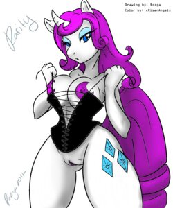 Rating: Explicit Score: 0 Tags: 2013 anthro anthrofied breasts clothing corset cutie_mark e621 equid equine female friendship_is_magic fur genitals hasbro hi_res horn lingerie mammal my_little_pony mythological_creature mythological_equine mythology rarity_(mlp) rozga simple_background solo topwear unicorn vulva white_background white_body white_fur xrisenangelx User: bunchy7s
