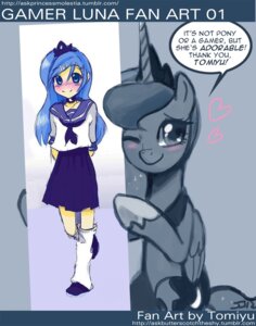 Rating: Safe Score: 0 Tags: alternate_species blush cutie_mark e621 english_text equid equine feathered_wings feathers female feral friendship_is_magic hair hasbro heart_symbol horn human humanized john_joseco mammal my_little_pony mythological_creature mythological_equine mythology princess_luna_(mlp) solo text tomiyu tumblr url winged_unicorn wings User: bunchy7s
