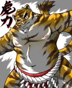 Rating: Safe Score: 0 Tags: anthro barazoku biceps e621 felid kemono klaskk looking_at_viewer low_res male mammal markings musclegut muscular muscular_anthro muscular_male nipples overweight overweight_anthro overweight_male pantherine pecs red_eyes slightly_chubby solo stripes tail tiger User: bunchy7s