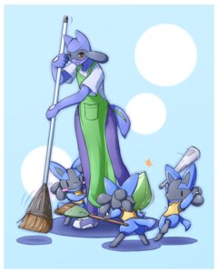 Rating: Safe Score: 0 Tags: 4:5 ambiguous_gender angry anthro apron black_eyes blue_body blue_bottomwear blue_clothing blue_footwear blue_fur blue_pants blue_shoes border bottomwear broom canid canine cleaning cleaning_tool clothing day-t dustpan e621 fight footwear front_view fur generation_4_pokemon green_apron green_clothing group hi_res lucario mammal multicolored_clothing multicolored_footwear multicolored_shoes newspaper nintendo open_mouth pants pokemon pokemon_(species) rear_view riolu shirt shoes side_view simple_background standing t-shirt topwear two_tone_clothing two_tone_footwear two_tone_shoes white_border white_clothing white_footwear white_shirt white_shoes white_t-shirt white_topwear User: bunchy7s