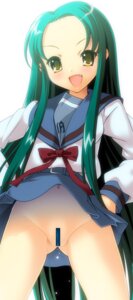 Rating: Explicit Score: 0 Tags: bar_censor breasts censored clothing cute_fang female fugetsu_taku green_hair long_hair maebari navel no_panties pussy rule34 school_uniform serafuku skirt small_breasts suzumiya_haruhi_no_yuuutsu tsuruya very_long_hair yellow_eyes User: bunchy7s