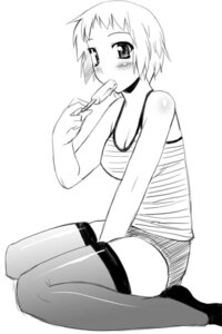 Rating: Explicit Score: 0 Tags: blush female fuuka_yamagishi monochrome persona persona_3 popsicle rule34 short_hair solo thighhighs yamagishi_fuuka User: bunchy7s