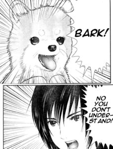 Rating: Safe Score: 0 Tags: ambiguous_gender barking canid canine canis comic domestic_dog duo e621 english_text female feral flat_chested greyscale human humor mammal me-teru_no_kimochi monochrome okamura_tsukimi oku_hiroya text young young_ambiguous young_feral User: bunchy7s
