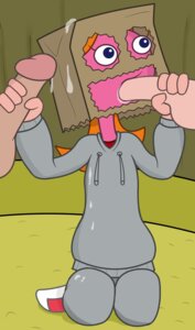 Rating: Explicit Score: 0 Tags: 1girls 2boys bag_on_head blowjob candace_flynn clothed clothed_sex cum cum_on_clothes disney disney_channel disney_xd fellatio female female_focus honeysmother human human_only male oral orange_hair paper_bag penis phineas_and_ferb pink_face rule34 straight tagme the_amazing_baggo threesome unseen_male_face User: bunchy7s