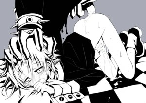 Rating: Explicit Score: 0 Tags: androgynous bed bent_over blush crona_(soul_eater) crying cum female from_behind greyscale hand_on_head monochrome open_mouth pillow ragnarok_(demon_sword) rape rule34 saliva soul_eater spikes top-down_bottom-up User: bunchy7s