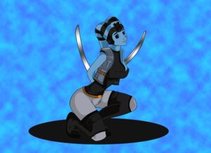 Rating: Safe Score: 0 Tags: alien alien_humanoid black_clothing blue_background blue_body blue_skin bottomwear clothing e621 eyes_closed female grey_bottomwear grey_clothing grey_pants hands_behind_back holding_melee_weapon holding_object holding_sword holding_weapon humanoid lekku_(anatomy) melee_weapon mission_vao not_furry pants pose pseudo_hair simple_background solo star_wars star_wars:_knights_of_the_old_republic sword twi'lek unknown_artist vibroblade weapon User: bunchy7s