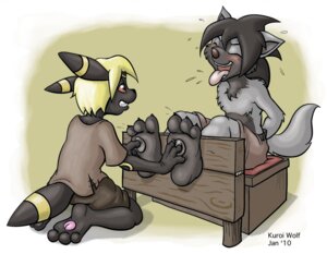 Rating: Questionable Score: 0 Tags: 2010 3_toes anthro barefoot bdsm belt black_body black_fur black_hair black_nose blush bodily_fluids bondage bottomwear bound clothed clothing duo e621 eeveelution eyes_closed fantasy feet fully_clothed fur generation_2_pokemon grey_body grey_fur hair hands_behind_back hotbrotkuroi kneeling laugh looking_at_another male mammal nintendo open_mouth open_smile plantigrade pokemon pokemon_(species) restrained restraints shirt short_hair shorts simple_background sitting smile soles stocks submissive submissive_male sweat tail tickle_torture tickling toes tongue tongue_out toony topless topwear umbreon yellow_body yellow_fur User: bunchy7s