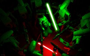 Rating: Questionable Score: 0 Tags: 16:10 3d_(artwork) ahsoka_tano alien alien_humanoid b1_battle_droid battle_droid breasts digital_media_(artwork) e621 female green_lightsaber group hi_res humanoid kondas_peter lekku_(anatomy) lightsaber machine melee_weapon nipples not_furry red_lightsaber restricted_palette robot star_wars sword togruta weapon widescreen User: bunchy7s