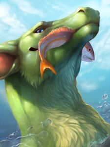 Rating: Safe Score: 0 Tags: 2014 3:4 aquatic black_eyes blue_eyes cloud digital_media_(artwork) digital_painting_(artwork) dragon e621 felkin feral fish fish_meat food fur furred_dragon furred_scalie green_body green_fur headshot_portrait holding_animal hunting looking_at_viewer male meat mythological_creature mythological_scalie mythology painting_(artwork) portrait rhyu scalie smile solo water User: bunchy7s