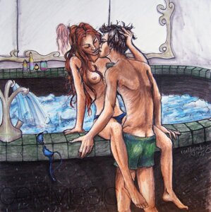 Rating: Explicit Score: 0 Tags: 1boy 1girls ambiguous_penetration bath bathroom bathtub boxers bra_removed breasts exposed_breasts female freckles ginny_weasley gryffindor happy_sex harry_james_potter harry_potter hogwarts indoors kissing kissing_neck male mirror panties prefects'_bathroom reallycorking romantic rule34 shirtless sitting small_breasts standing standing_sex straigfht tagme topless upright_straddle witch_(harry_potter) User: bunchy7s