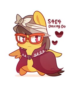 Rating: Safe Score: 0 Tags: 2013 a._k._yearling_(mlp) black_hair brown_body brown_feathers chibi clothing daring_do_(mlp) e621 equid equine eyewear feathered_wings feathers female feral friendship_is_magic frown fur glasses grey_hair hair hasbro hat headgear headwear heart_symbol mackinn7 mammal my_little_pony mythological_creature mythological_equine mythology pegasus purple_eyes simple_background slightly_chubby solo white_background wings User: bunchy7s