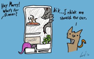 Rating: Questionable Score: 0 Tags: 16:10 2010 ambiguous_gender appliance comic commentary digital_media_(artwork) disembodied_eyes e621 felid fire fridge fungus group humor kitchen_appliance mammal monster mushroom offscreen_character poison solo_focus tentacles vavashi widescreen User: bunchy7s