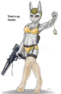 Rating: Questionable Score: 0 Tags: 2006 4_fingers anthro athletic athletic_anthro athletic_female bad_trigger_discipline biped blonde_hair bra breasts clock clothed clothing crossed_legs dialogue e621 english_text female fingers front_view frown fur garter_straps grey_body grey_fur gun hair holding_gun holding_object holding_ranged_weapon holding_weapon holster jewelry lagomorph legwear leporid long_ears looking_at_viewer mac-11 mammal medium_breasts midriff military_armament_corporation necklace nipple_outline orange_eyes panties pink_nose pocketwatch profanity rabbit ranged_weapon rei_vagan sheathed_weapon short_hair shoulder_holster simple_background skimpy soft_abs solo standing stockings talking_to_viewer text tight_clothing underwear watch weapon white_background yellow_bra yellow_clothing yellow_legwear yellow_panties yellow_stockings yellow_underwear User: bunchy7s