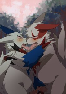 Rating: Explicit Score: 0 Tags: blue_body blue_fur blue_markings blush bodily_fluids cloud cum digital_media_(artwork) drooling duo e621 erection french_kissing frottage fur generation_3_pokemon genital_fluids genitals handjob intraspecies kissing konbu male male/male markings nintendo outside overweight penile penis penises_touching plant pokemon pokemon_(species) precum red_markings saliva sex shiny_pokemon sky tail tapering_penis tongue tree white_body white_fur wood zangoose User: bunchy7s