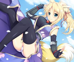 Rating: Safe Score: 0 Tags: animal_humanoid asian_clothing black_clothing black_gloves black_handwear black_legwear blonde_hair blush canid canid_humanoid canine canine_humanoid clothing cloud dipstick_tail dog_days e621 east_asian_clothing female fingerless_gloves fox fox_humanoid gloves green_eyes hair handwear hinata_sora humanoid japanese_clothing legwear mammal mammal_humanoid markings outside panties petals sky smile solo tail tail_markings thigh_highs underwear white_clothing white_panties white_underwear yukikaze_panettone User: bunchy7s
