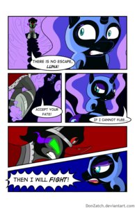 Rating: Safe Score: 0 Tags: 2014 angry armor black_body black_feathers black_fur black_hair comic donzatch duo e621 english_text equid equine feathered_wings feathers female feral fog friendship_is_magic fur glowing glowing_eyes hair hasbro headgear helmet hi_res horn king_sombra_(mlp) male mammal my_little_pony mythological_creature mythological_equine mythology nightmare_moon_(mlp) teal_eyes teeth text unicorn url winged_unicorn wings User: bunchy7s
