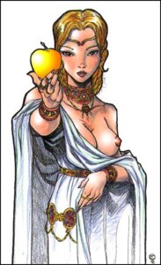 Rating: Explicit Score: 0 Tags: 1998 1girls apple areolae blonde_hair braids breast_exposed breasts cleavage dark_eyes exposed_breasts female female_only goddess goddess_of_spring holding_apple human idunn immortal immortality jewelry large_breasts looking_at_viewer magic_apple mythology nipples norse_mythology offering offering_food one_breast_out public_domain rule34 simple_background solo solo_female tcatt white_background white_robe wristband User: bunchy7s