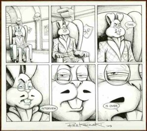 Rating: Safe Score: 0 Tags: 2003 anthro close-up comic e621 eyewear facial_hair greyscale inks lagomorph leporid male mammal monochrome monocle mustache rabbit rich_koslowski solo zoom User: bunchy7s