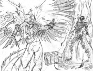Rating: Questionable Score: 0 Tags: 2008 anthro attack avian bandai_namco burn cage collar digimon digimon_(species) duo_focus e621 european_mythology feathered_wings feathers felid female fire foxstar gatomon greek_mythology greyscale group male mammal mister_d monochrome mythological_avian mythological_bird mythological_creature mythological_firebird mythology phoenix seraphimon silhouette sketch tail wings User: bunchy7s