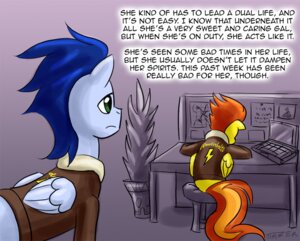 Rating: Safe Score: 0 Tags: blue_body blue_feathers duo e621 english_text equid equine feathered_wings feathers female feral friendship_is_magic hasbro mammal my_little_pony mythological_creature mythological_equine mythology pegasus pluckyninja soarin_(mlp) spitfire_(mlp) tail text wings wonderbolts_(mlp) yellow_body yellow_feathers User: bunchy7s