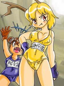 Rating: Explicit Score: 0 Tags: analoguma beige_skin blonde_hair brown_eyes brown_hair chidejika closed_mouth clothes color cute_fang fangs female female_only fingerless_gloves front_view gloves hair hand_on_hip multiple_females multiple_girls open_eyes open_mouth rule34 rule_63 standing tagme User: bunchy7s
