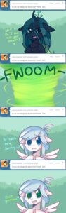 Rating: Safe Score: 0 Tags: arthropod blue_hair changeling_(mlp) comic crown e621 feathered_wings feathers female feral friendship_is_magic green_eyes green_hair hair hasbro headgear hi_res horn insect_wings my_little_pony pink_body pink_feathers queen_chrysalis_(mlp) raikissu solo sugar_cloud_(mlp) wings User: bunchy7s